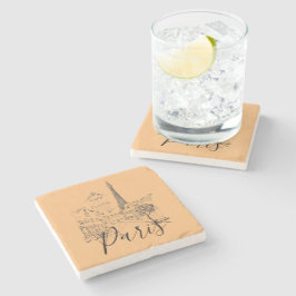 Porta-copo De Pedra Cafe Paris Apoio de Pedra