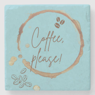Porta-copo De Pedra Café, por favor