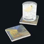 Porta-copo De Pedra Cafe Terrace à Noite | Vincent van Gogh<br><div class="desc">Cafe Terrace na Night (1888), de Vincent van Gogh, é uma representação luminosa e icônica de um confortável café ao ar livre em Arles, França, sob um céu estrelado à noite. O brilho amarelo vibrante do café contrasta lindamente com o azul profundo da noite, criando um ambiente quente e convidativo....</div>