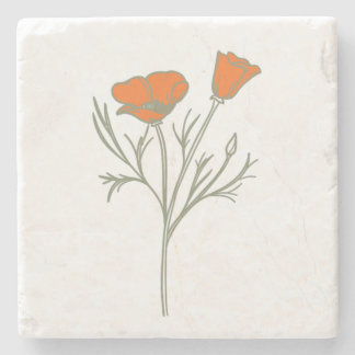 Porta-copo De Pedra California Poppy Stone Porta copos