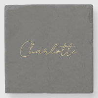 Caligrafia Dourada Cor Cinza Personalizada Edição