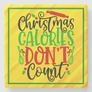 Porta-copo De Pedra Calorias de Natal Não Contam 56558