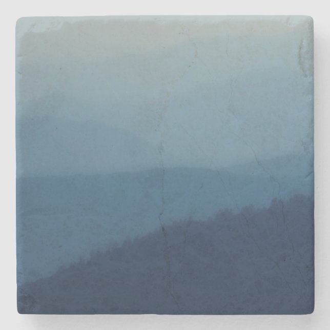 Porta-copo De Pedra Camadas azuis (Frente)