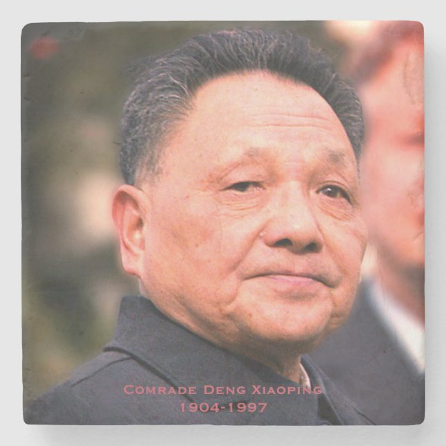 Porta-copo De Pedra Camarada Deng Xiaoping - Líder Chinês (Frente)