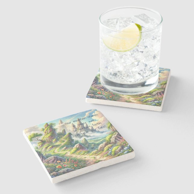 Porta-copo De Pedra Caminho e Cotação do Whimsic (Lateral)