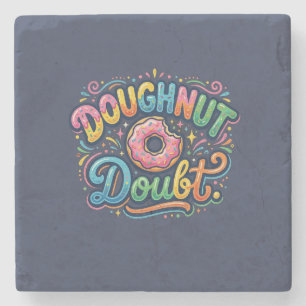 Porta-copo De Pedra Camiseta Gráfica de Donut da Dúvida Engraçada