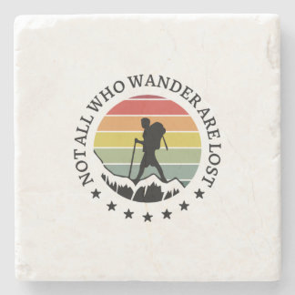 Porta-copo De Pedra Camper Gift | Not All Who Wander Are Lost Birthday