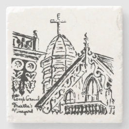 Porta-copo De Pedra Campground Motif por Babbie - O Vineyard de Martha