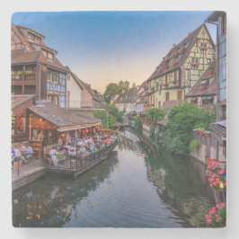 Porta-copo De Pedra Canal de Água Flor da Alsace France