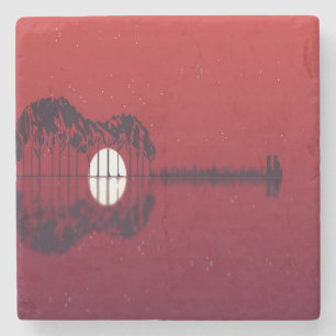 Porta-copo De Pedra Capa de Violão 