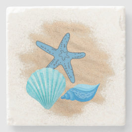 Porta-copo De Pedra Capas de praia azuis nas Portas copos de praia