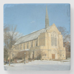 Porta-copo De Pedra Capela Harbison no Inverno na Grove City College