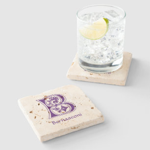 Porta-copo De Pedra Capital Decorativo Botânico Medieval B