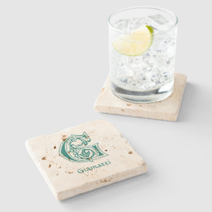 Porta-copo De Pedra Capital Decorativo Botânico Medieval G