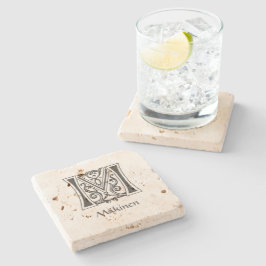 Porta-copo De Pedra Capital Decorativo Botânico Medieval M