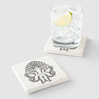 Porta-copo De Pedra Cara de Cthuda - portas copos de mármore