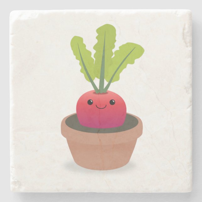 Porta-copo De Pedra Caractere de Radish (Frente)