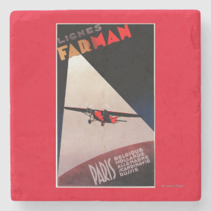 Porta-copo De Pedra Cargo do Promo do Monoplane de Farman 300 das