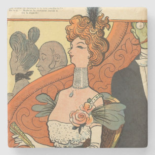 Porta-copo De Pedra Caricatura de um Marquise francês