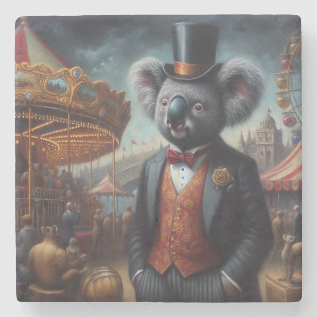 Porta-copo De Pedra Carnaval de Koala (Frente)