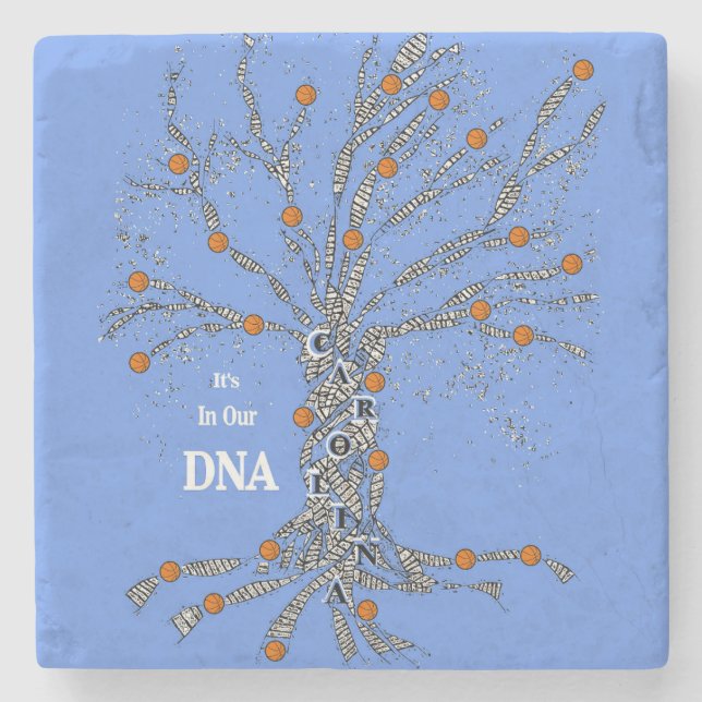 Porta-copo De Pedra Carolina Basquete no nosso DNA (Frente)