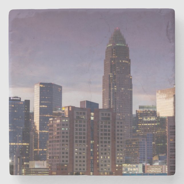 Porta-copo De Pedra Carolina do Norte, Charlotte, vista elevada (Frente)