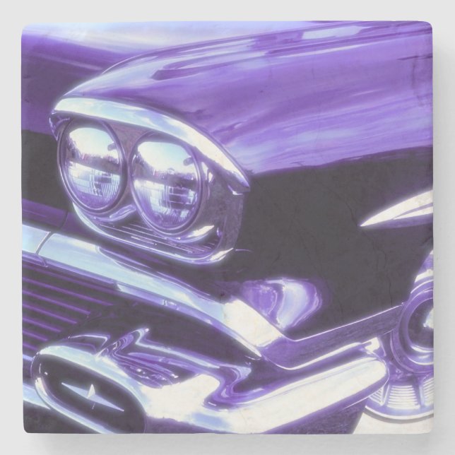 Porta-copo De Pedra Carro clássico: Chevrolet de 1958 (Frente)