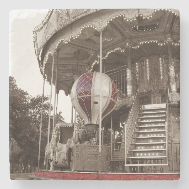 Porta-copo De Pedra Carrossel de Paris (Frente)
