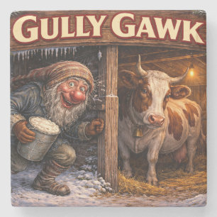 Porta-copo De Pedra Cartão postal do Gully Gawk islandês Yule Lad