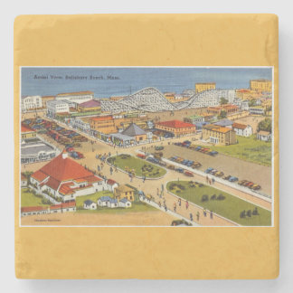 Porta-copo De Pedra Cartão postal Salisbury Beach Vintage