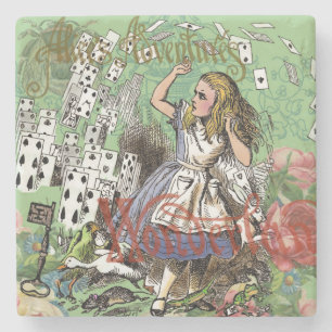 Porta-copo De Pedra cartas de aventura de alice no país das maravilhas