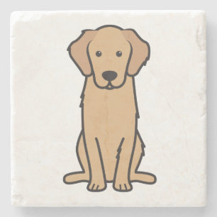 Porta-copo De Pedra Cartografia do ouro Retriever Dog