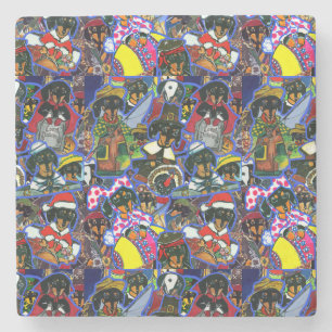 Porta-copo De Pedra Cartoons de Dachshund