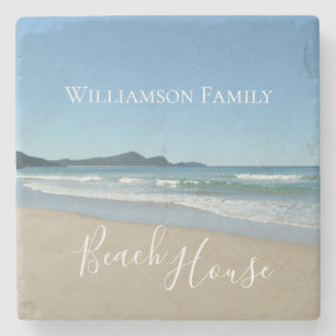 Porta-copo De Pedra Casa de praia personalizada