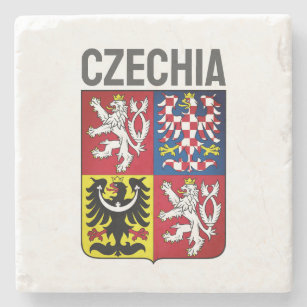 Porta-copo De Pedra Casaco de armas da República Checa