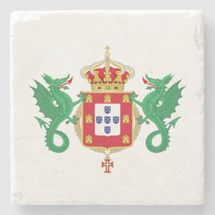 Porta-copo De Pedra Casaco de Armas do Reino de Portugal (1640-1910)