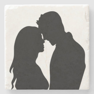 PORTA-COPO DE PEDRA CASAL ROMÂNTICO SILHOUETTE