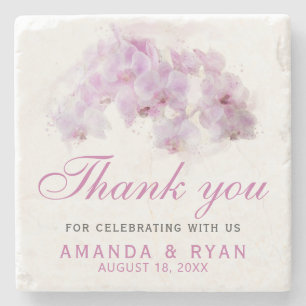 Porta-copo De Pedra Casamento com Flor de Água da Orquídea Rosa Obri