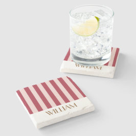 Porta-copo De Pedra Casamento de Trendy Vermelho com Stripes Coloridas