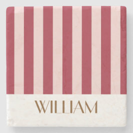 Porta-copo De Pedra Casamento de Trendy Vermelho com Stripes Coloridas