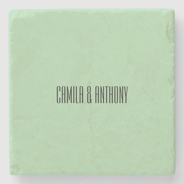 Porta-copo De Pedra Casamento Geométrico Islâmico de Turquesa (Frente)