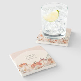 Porta-copo De Pedra Casamento outono Boho Terracotta Pampas Pumpkins