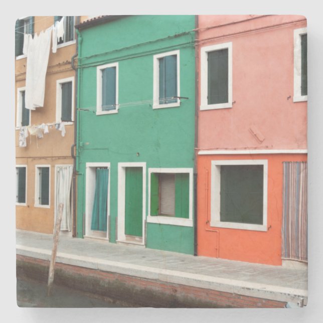 Porta-copo De Pedra Casas à beira-mar (Frente)