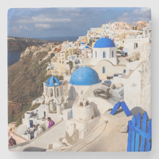 Porta-copo De Pedra Casas Tradicionais Gregas (Frente)