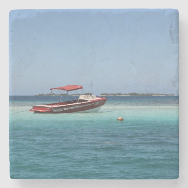 Porta-copo De Pedra Castaway Daydre- Taiti (Frente)