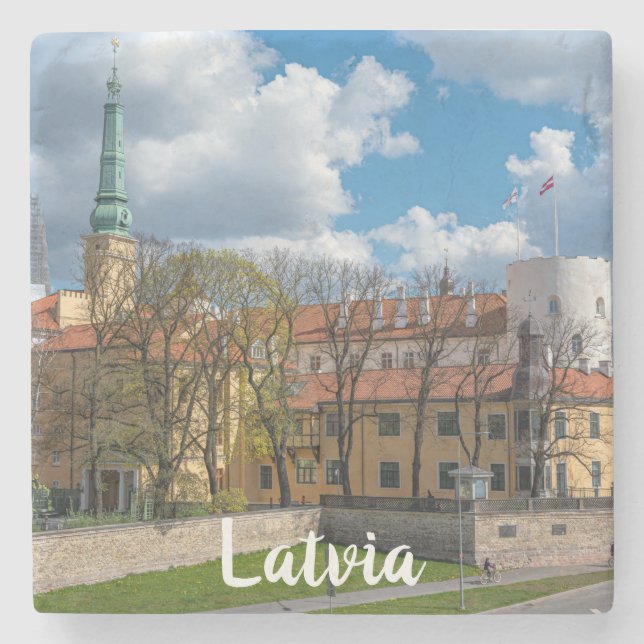 Porta-copo De Pedra Castelo Riga em Riga, Letónia (Frente)