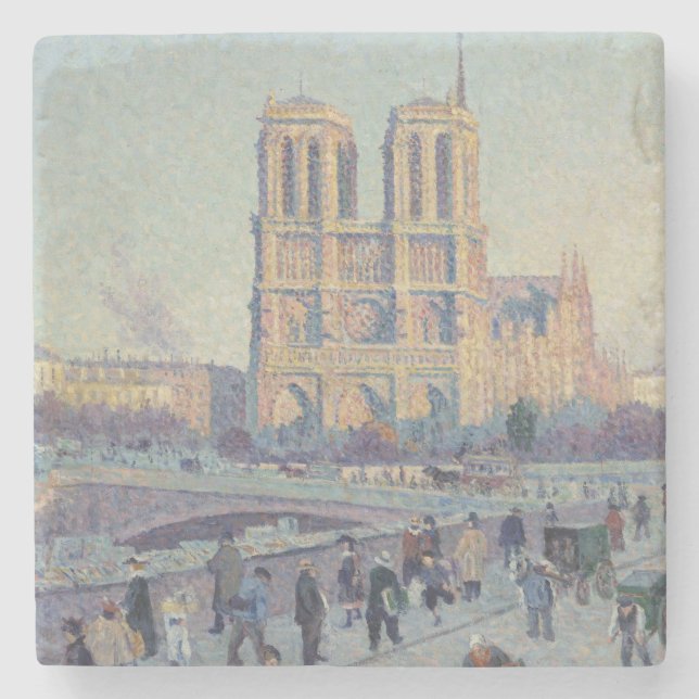 Porta-copo De Pedra Catedral de Notre Dame Paris Pintura Clássica Fran (Frente)