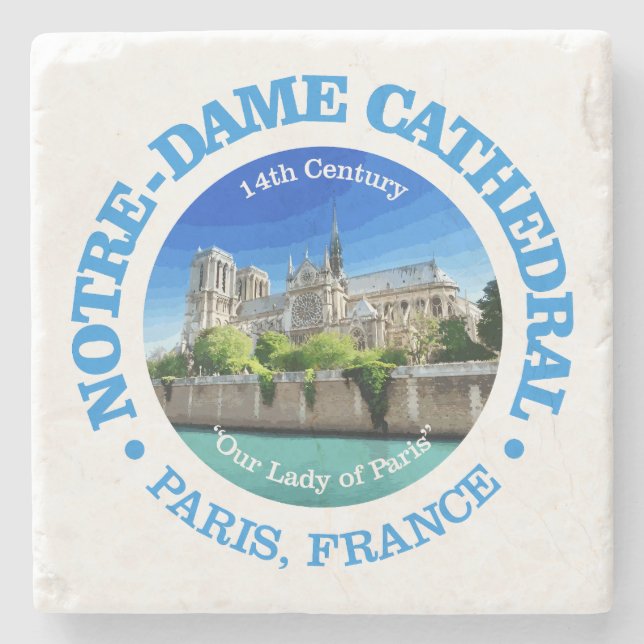 Porta-copo De Pedra Catedral de Notre Dame (rd) (Frente)