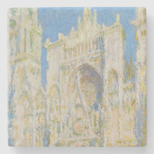 Porta-copo De Pedra Catedral de Rouen Portal Luz da Manhã Claude Monet