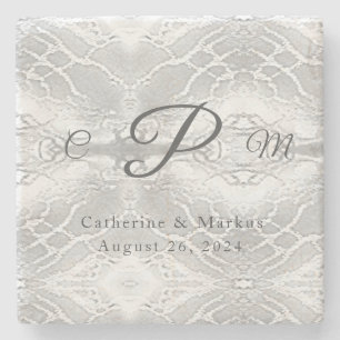 Porta-copo De Pedra Católico Faux-Satin Monogrammed